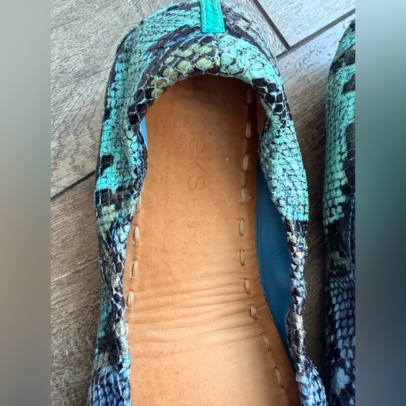 Tieks Azure Snake Ballet Flat Blue Size 9 - Picture 6 of 8